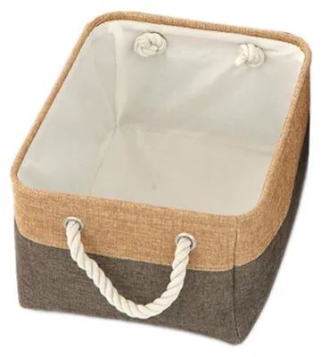 Produktbild von Aufbewahrungsbox 41 x 32 x 20 cm - Aufbewahrungskorb - Aufbewahrungsbox mit Deckel - Spielzeugaufbewahrungskorb - Kartonaufbewahrungsbox - Faltbar, aus Leinenmaterial
