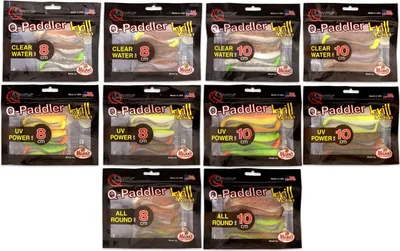 Produktbild von Quantum Q-Paddler Power Packs - Gummifische , Ausführung:3x hot shad + 3x desert sunset, Länge / Packungsinhalt:8cm / 6 Stück