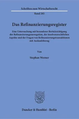Produktbild von Das Refinanzierungsregister