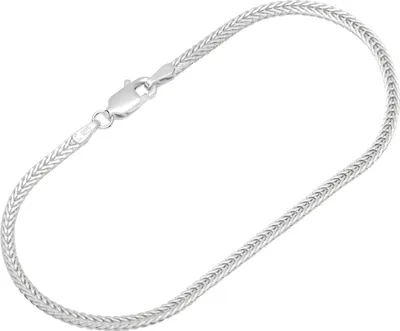 Produktbild von Armband 925 Sterling Silber 18cm Fuchsschwanzketten quadratisch Damen Armkette