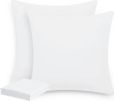 Produktbild von 2er Set Kissenbezug 50x50 Weiß Mikrofaser Reißverschluss