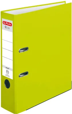 Image de Classeur Q-File Herlitz, A4/80 mm, PP, vert fluo
