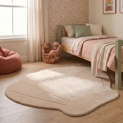 Zdjęcie produktu dla Volero - Dywanik dziecięcy nadający się do prania - Coco Shell Beige - 140x180 cm