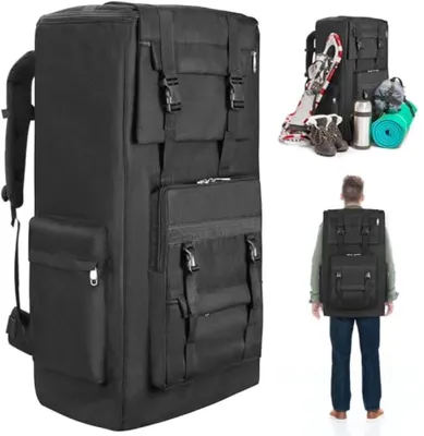 Productafbeelding van PromoHome® 120L Rugzak – Waterdichte outdoorrugzak met Molle-systeem, geschikt voor kamperen en trekking