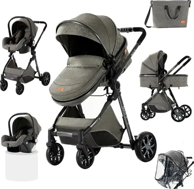 Obrázek produktu pro Dětská autosedačka, univerzální design 3 v 1, lehká a přenosná, grafitově šedá