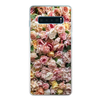 Produktbild von MuchoWow® Handyhülle Schutzhülle Hülle für Samsung Galaxy S10 Plus Rosen - Farben - Wand Silikon Softcase Handy Hülle - Schutzhülle