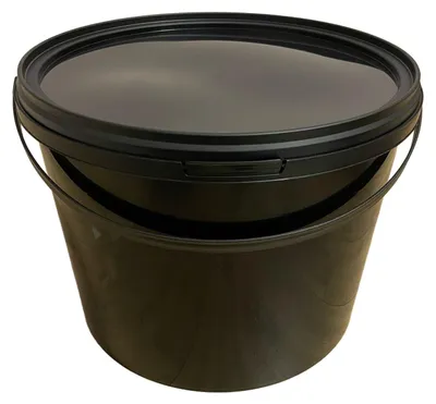 Produktbild von SILPLAST Eimer mit Deckel 10L x 1 Kunststoffeimer 10 Liter lebensmittelecht stapelbar Plastikeimer leer Schwarz