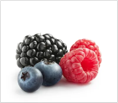Produktbild von Spritzschutz Herdabdeckplatte Schneidebrett aus Glas Frische Beeren beieinander 1-Teilig (60x52cm)