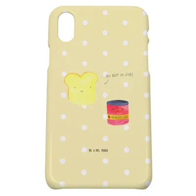 Produktbild von Mr. & Mrs. Panda Iphone 10 Handyhülle Toast Marmelade - Gelb Pastell - Geschenk, Dreamteam, Hülle, Brot, Handy, X, Süß, Cover, Lustige Sprüche, Toastbrot