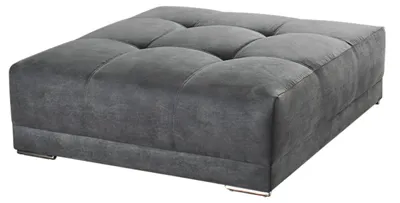 Produktbild von Polsterhocker XXL für Big-Sofa 120x120, Federkern Polstersitz in Mikrofaser Grau / 15139
