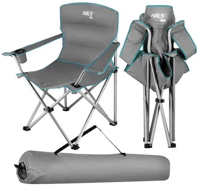 Immagine prodotto di Sedia pieghevole NILS Camp NC3079 grigio-verde