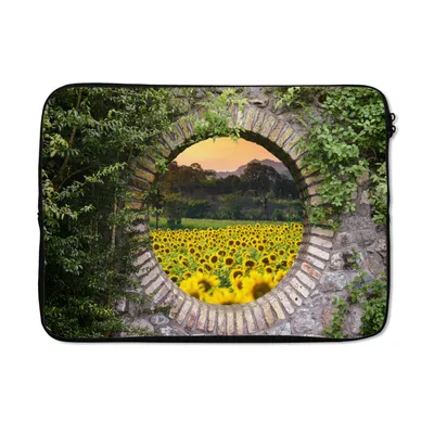 Produktbild von MuchoWow® Laptop Hülle 14 ZollDurchschauen - Blumen - Sonnenblume Laptoptasche - Laptoptasche - Stoßsicher - Schutzhaube