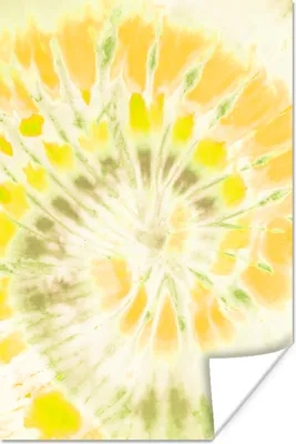 Produktbild von MuchoWow® Poster Krawattenfärbung - Gelb - Orange 20x30 cm - Papierdruck