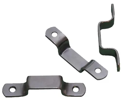 Immagine prodotto di 10 ganci piatti zincati, H=18 mm, L=78 mm, zincati, per occhielli ovali 42x22 mm