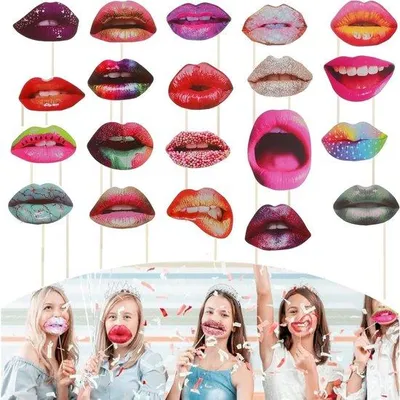 Obrázek produktu pro Sada fotokoutku na večírky s vtipnými doplňky Lipmond – rekvizity pro skupinové hry na oslavy a narozeniny