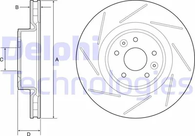 Produktbild von 2x DELPHI Bremsscheibe BG9224C für RENAULT MEGANE III Coupe (DZ0/1_) 62 8mm