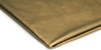 Obrázok produktu pre Lame látka, fóliová látka, látka s kovovým leskom, zlatá polomatná 50x150 cm