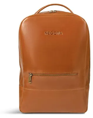 Productafbeelding van Negotia Averon leren rugzak, 15,6 inch, cognac – Laptoprugzak, business rugzak, leren rugzak voor dagelijks gebruik