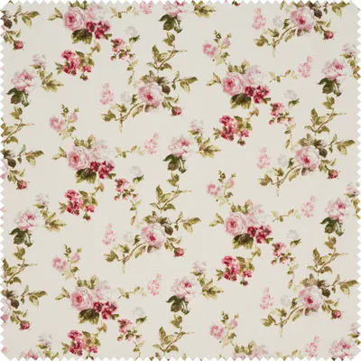 Produktbild von Motiv-Stoff Leinenoptik "Rosen", 140 cm breit, Meterware