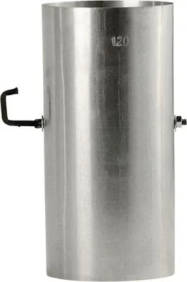 Produktbild von Ofenrohr Bertrams Ø 120 mm feueraluminiert silber 0,25 m mit Drosselklappe