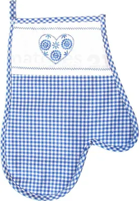 Produktbild von Topfhandschuh Landhaus blau 18x28 cm
