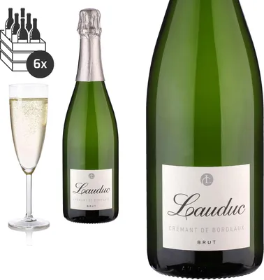 Produktbild von 6er Karton Crémant de Bordeaux Blanc Brut von Château Lauduc - Crémant