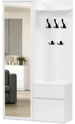 Produktbild von Garderobe - Weiß - 100 x 35 x 181 cm - Modern V-5
