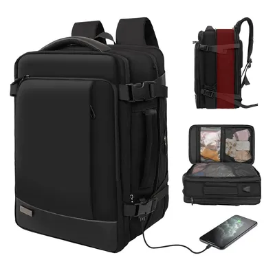 Produktbild von Reiserucksack Handgepäck Flugzeug, Erweiterbar 32x28x46cm 17'' Laptop Rucksack