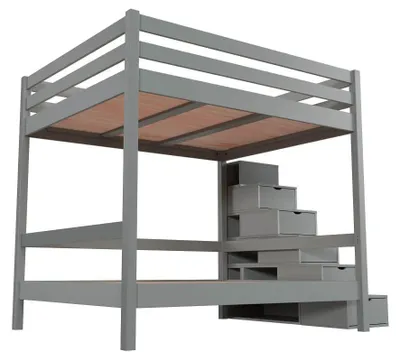 Produktbild von Doppelstockbett Sylvia 160x200 - Grau