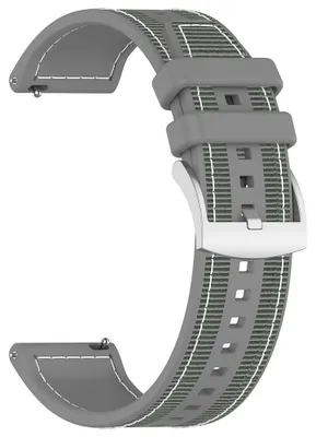 Obrázek produktu pro Techsuit – řemínek 22 mm (W051) pro Huawei Watch GT 2 (46 mm) / GT 2 Pro / GT 3 Pro (46 mm) / Ultimate, Xiaomi Watch S1 – šedý