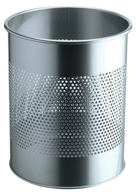 Obrázek produktu pro DURABLE Odpadkový koš kovový 15L oválný s perforací 165 mm, st?íbrná, 331023