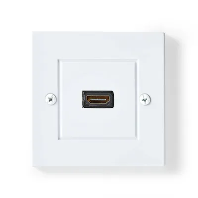 Produktbild von Nedis HDMI-Wanddose - 1x HDMI Female - 4K@60Hz - HDMI Ausgang - Schwarz - 18 Gbps - Vergoldet - Box