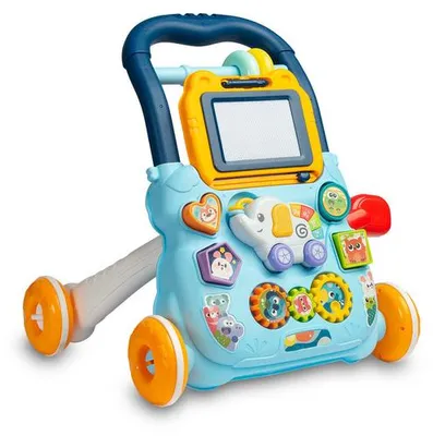 Toyz Zoo Lauflernwagen, Blau, interaktives Lernspielzeug, ab 12 Monaten