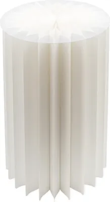 Image de 2.03 Design Table d'appoint ronde en papier blanc - env. 40 x 60 cm - Petite table avec plateau (grand)