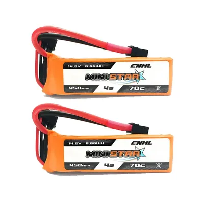 Produktbild von Lipo-Akku, 450mAh Kapazität, XT30U Stecker, 4S 450mAh 70C 2 Stück