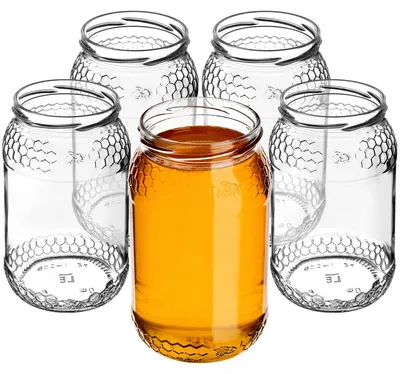 Produktbild von Kadax Glasbehälter 900 ml für Honig und Konserven, 24 Stück