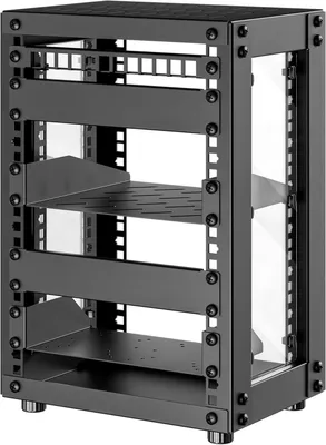 Immagine prodotto di Armadio server 8U, rack mini-server da 10 pollici per apparecchiature di rete, server, audio/video e progetti fai-da-te, profondità 7,87 pollici, colore nero