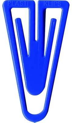 Produktbild von Büroklammern Plastiklips 60mm VE=100 Stück blau