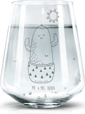 Produktbild von Mr. & Mrs. Panda Glas Kaktus Sonne - Transparent - Geschenk, Wasserglas, Geschenkidee, Glück, Tumbler, Trennung, Kakteen, Scheidung, Trinkgefäß, Trinkglas, Freundin
