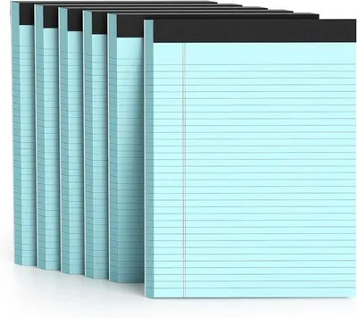 Produktbild von Famanu Notizblöcke A4 - 6 Farben Set mit stabiler Rückenheftung