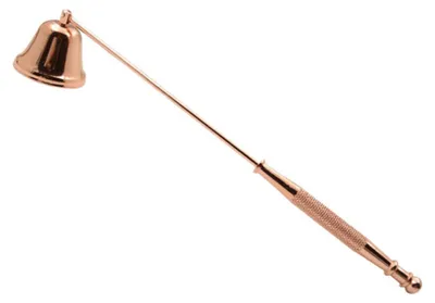 Immagine prodotto di Spegni candele, estintore a forma di campana in ferro galvanizzato, ideale per lavori di bricolage, finitura color oro rosa