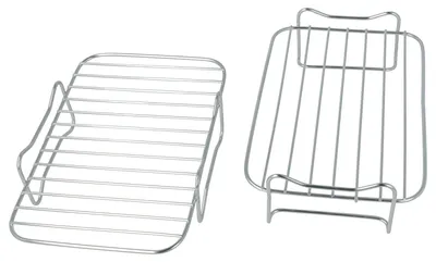 Produktbild von vhbw 2x Gitterrost kompatibel mit Ninja SL400EU, AF300EU, DZ400EU, AF500EU, AF400EU Heißluftfritteuse - Backgitter 20 x 13,5 x 8 cm