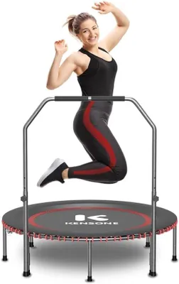 Produktbild von Fitness-Trampolin mit verstellbarer Stange - bis 249 kg Springkraft