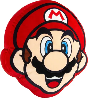 Image de Nintendo Plush - Super Mario Head - Coussin en peluche (40 cm)