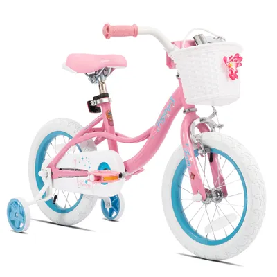 Produktbild von JOYSTAR Kinderfahrrad für Kleinkinder und Kinder im Alter von 2-8 Jahren Mädchen, 14 Zoll Kinderfahrrad mit Stützrädern mit Handbremse und Korb