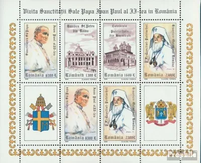 Produktbild von Briefmarken Rumänien 1999 Mi 5410-5413 Kleinbogen (kompl.Ausg.) postfrisch Papst Johannes Paul II.