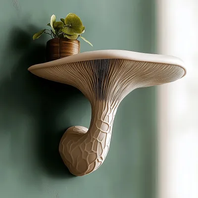 Pilz-Wandregal mit organischer Struktur – Decords Wandregal, Produktansicht 1