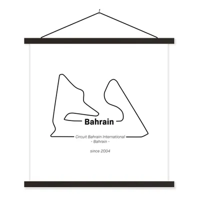 Produktbild von MuchoWow® Textilposter Bahrain - Formel 1 - Rennstrecke 40x40 cm mit schwarzem Rahmen - Fotos