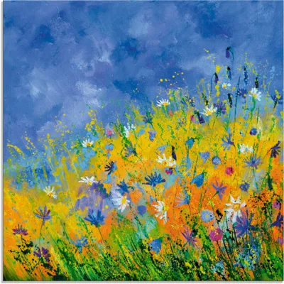 Produktbild von ARTland Glasbild Wildblumen Größe: 30x30 cm