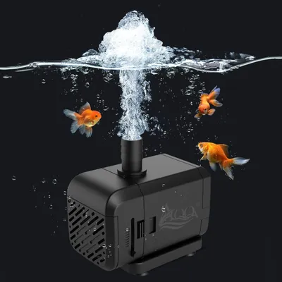 Productafbeelding van waterpomp, 2000 l/u, ultrastille aquariumdompelpomp met zij/onderzuiging